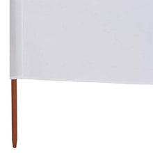 UnfadeMemory Paravento a Pannelli in Tessuto, Paravento per Recinzione, Paravento da Giardino, Paravento da Esterno (400x120cm, Bianco)