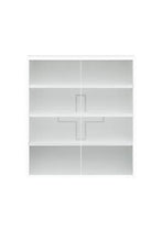 Schildmeyer Armadietto per medicinali 147587, Legno ingegnerizzato Vetro, Lucido Bianco, 71,5 x 64,2 x 19,6 cm