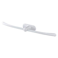 JSF Porta Asciugamani Adesivo, Porta Salviette Parete a Due Bracci 62cm, Appendi Asciugamani Bagno, Anello Portaasciugamani Senza Fori, Barra Cucina Muro Supporto Asciugamano Doccia, Bianco - Plastica