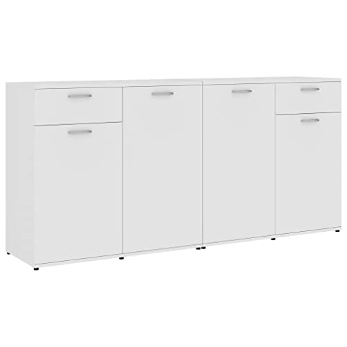 vidaXL Credenza Bianca 160x36x75 cm in Truciolato