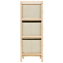 Kshzmoto Moderno e Pratico Armadio Contenitore, Mobile Contenitore in Legno di Cedro Beige 59 x 28 x 75 cm - con 6 cestini Intrecciati