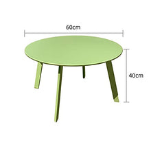 Tavolo Rotondo In Ferro Battuto Verde, Moderno Tavolini Laterale Terrazza Tempo Libero Tavoli Da Svago Accento Indoor Tavolo Da Casa Giardino Da Giardino Piccolo Tavolo Da(Size:60*60*40CM,Color:verde)