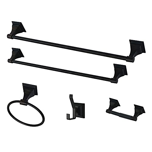 Kingston Brass BAHK61212478K Set di Accessori per Il Bagno, Nero