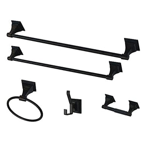 Kingston Brass BAHK61212478K Set di Accessori per Il Bagno, Nero