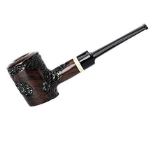 Pipa, pipa in legno massello, pipa per sigari nera ed ebano, filtro 9mm, pipa piccola curva, A2,16,7cm