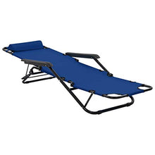 Festnight 2 pz Sedie a Sdraio Pieghevole da Giardino per Esterno con Poggiapiedi Blu/Nero/Rosso/Grigio/Marrone,Lettini Prendisole Pieghevoli Esterno con Poggiapiedi