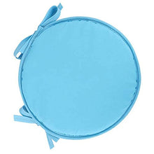 eewopjkj Cuscini Rotondi per Sedia da Pranzo Confezione da 2 con Lacci Cuscini universali per sedili Cuscini da Esterno per Interni Cucina da Giardino-Blu 30x30 cm (12x12 Pollici)