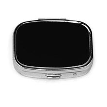 Scatola quadrata per pillole medicinali classico nero puro nero moda pillola organizzatore viaggio pillola caso dispenser per vitamine integratori