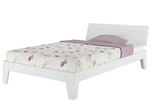 Erst-Holz Elegante Letto Una Piazza e Mezza bianco120x200 in Pino con doghe di Legno rigide 60.54-12W