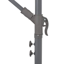 Tidyard Ombrellone da Giardino con Palo, Ombrello Parasole da Esterno in Alluminio, Ombrellone da Esterni, Ombrellone a Sbalzo 350 cm Antracite