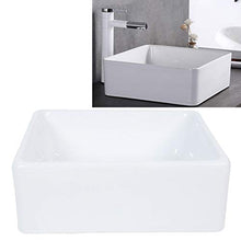 Ausla Lavabo da incasso rettangolare in ceramica Lavabo 38 x 38 x 13,3 cm Bianco