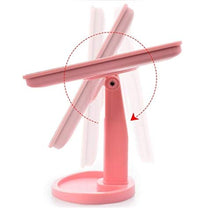 LCSD Specchi Compatti Rosa Vanity Specchio Trucco, Rotazione Calda 360 Gradi Specchio Trucco Regolabile 16/22 Led Illuminato Schermo LED Portatile Luminoso Specchi Cosmetici