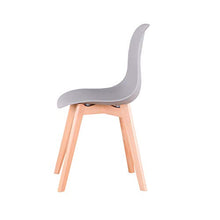 GrandCA Set di 4 sedie, sedie in Stile Nordico con Gambe in Legno massello, sedie per Soggiorno, sedie per Cucina,sedie per Ufficio (Grigio)