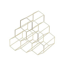 LHQ-HQ Wine Rack, 6 Bottiglie Metallo Wine Rack, controsoffitto Free-Supporto del banco di stoccaggio del Vino, del risparmiatore dello Spazio Protector for Red & Vini Bianchi - Gold