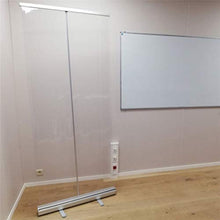 JMAR 80x200cm Rullo Protettivo Trasparente per Striscioni, Protezione del Dialogo di Isolamento Addensato, Espositore Trasparente in Lega di Alluminio Pet
