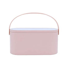 Scatola per Il Trucco Portatile Specchio per Il Trucco LED Luce di riempimento Rete di immagazzinaggio Piatta Red Travel Desktop Specchio per Il Trucco