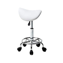 ZXYDD - Sgabello da bar con rotazione e piedini per parrucchieri, per manicure, terapia del tatuaggio, bellezza, massaggi, salone, regolabile, colore: bianco