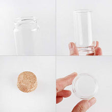 5 bottiglie di vetro con sughero, barattoli per artigianato (47,9 g, 50 ml).