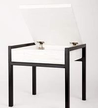 Kuboshop Kubo' Sgabello Bagno Contenitore. Legno massello e Acciaio Verniciato. SPEDIZIONE Gratuita. Garanzia 2 Anni.