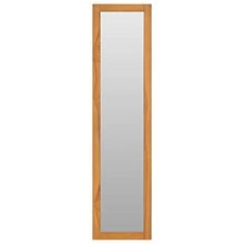 Tidyard Specchio da Parete con Mensole Cornice in Legno Massello di Teak Specchio da Bagno con Mensola 30x30x120 cm
