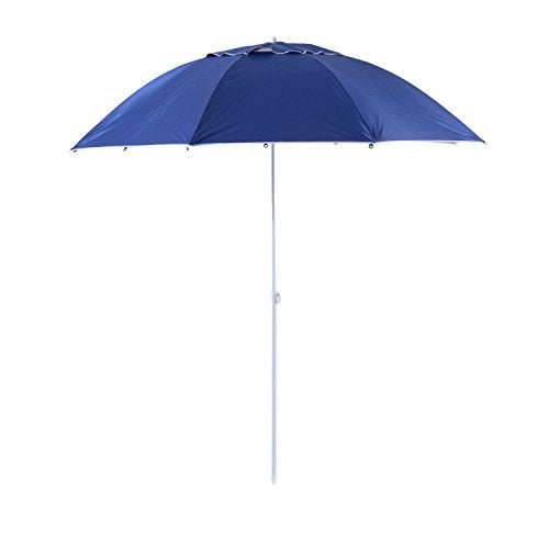 Outsunny Ombrellone Tenda Parasole 2 in 1 da Giardino Spiaggia Protezione UV 50 in Poliestere Ferro con Borsa di Trasporto 210x 222cm
