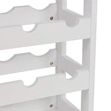 BAKAJI Mobile Angolo Bar Cantinetta Porta Bottiglie Vino 30 Posti in Legno Portabottiglie Cantina Casa Bar Ristorante con Ripiano Superiore Dimensioni: 70 x 70 x 23 cm Design Moderno Bianco