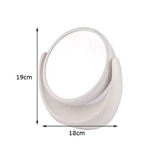 Specchi da Tavolo Antideflagrante -GDingQ Trucco Specchi rotondo, Bianco creatività dello Specchi di bellezza a 360 ° di rotazione Specchi del bagno di moda su due lati Specchi a figura intera Specchi