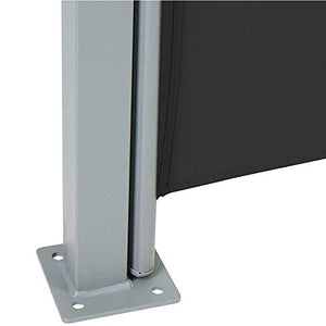 uyoyous 160 x 300 cm tenda laterale in alluminio estensibile per balcone e terrazzo, protezione da sguardi indiscreti, protezione dal vento, rullo laterale e rullo di ritorno automatico