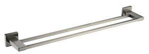 MBYW Portasciugamani Moderno Minimalista Portasciugamani Elegante per Il Bagno di Moda Portasciugamani Doppio Manico in Acciaio Inox Spazzolato con Base Quadrata Spazzolata in Acciaio Inox 304