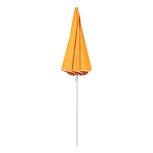 Sekey® Ombrellone Ø 160 cm Tondo Ombrello Parasole da Esterno da Giardino da Spiaggia Protezione Solare UV20+ (Arancia)