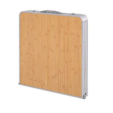 Tavolo da campeggio pieghevole in alluminio, 60 x 40 x 25 cm, tavolo da campeggio portatile, piccolo, pieghevole, multiuso, per giardino/spiaggia (Marron-L)