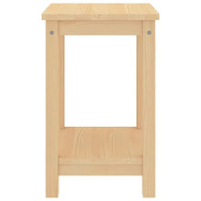 vidaXL Comodino Legno Chiaro 35x30x47 cm in Legno Massello di Pino