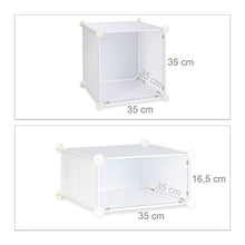 Relaxdays 10021976_49 Armadio Guardaroba Componibile, 20 Scomparti, Sistema a Incastro, Plastica, 180x146,3 cm, Bianco