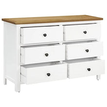 vidaXL Legno Massello di Rovere Cassettiera Credenza Madia Armadietto Armadio con Cassetti Mobiletto Comò Mobile Arredamento 105x33,5x73 cm