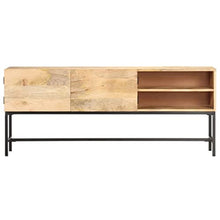 vidaXL Legno Massello di Mango Credenza Madia Mobile Basso Armadio Armadietto Mobili Arredo Arredamento Cassapanca Portaoggetti 145x30x60 cm