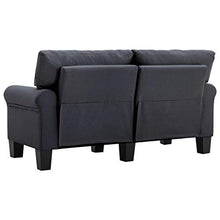 Tidyard Divano Moderno a 2 Posti in Tessuto Grigio Scuro,Divano 2 Posti,Divano in Tessuto,Divano per Soggiorno,Divano Soggiorno Moderno 145 x 70 x 75 cm