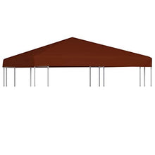 Tidyard-Copertura Superiore Gazebo 310g/m² 3x3 m Terracotta Impermeabile con Rivestimento in PVC