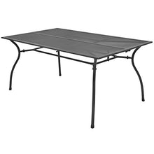 vidaXL Tavolo da Bistrot da Giardino con Rete in Acciaio 150x90x72 cm Tavolino