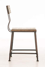 CLP Sedia Bar Queens Design Industrial-Chic In Legno Massiccio E Metallo Verniciato A Polvere Alt. Seduta 44 CM, Colore:bronzo