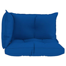 vidaXL Cuscini per Divano Pallet 3 pz Blu Reale in Tessuto