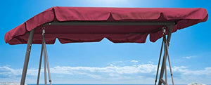 Quick-Star - Copertura di Ricambio Universale per Dondolo a 3 posti, Colore Bordeaux