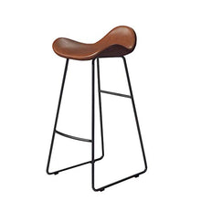 YUBINjiubadeng Sgabello da Bar Bar Moderno Sgabello da Bar Sedia Imbottita Sgabello Alto, sede Brown PU con Base Metallica Bar Stool for la Cucina, bistrot, caffè, Pub Max.carico 200kg