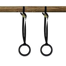 Alavo Set di tendicinghe Anello di Fitness, Anello Maniglia per Interni Strumenti per Fitness all'aperto, Ginnastica Trainer Pull-up,Nero