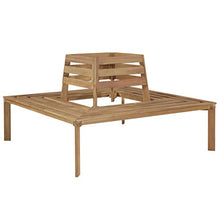 Festnight Panca da Giardino Quadrata con 8 Posti in Legno Massello di Acacia,Panca da Esterno Quadrata con 8 Posti in Legno Massello di Acacia 140x140x86cm