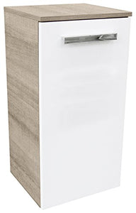Fackelmann 82532 - Mobiletto Basso in Legno di Rovere Grigio, 32 x 35 x 69 cm
