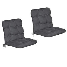 Beautissu Set di 2 Cuscini per sedie da Giardino Flair NL 100x50x8cm - Comoda e soffice Imbottitura - Ideale Anche per spiaggine - Grigio Grafite