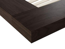 Beliani Letto in Legno Scuro Stile Giapponese con Rete a Doghe 180 x 200 cm Zen