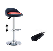 ABBD Sedia da Bar, Sgabello da Lavoro Girevole Bar Sgabello da Lavoro da Laboratorio Sedia con Schienale Regolabile in Altezza Sgabello di Bellezza retrò Sedia del Computer -black2