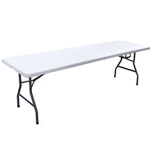 Tavolo 244x76cm resina metallo richiudibile a valigia pieghevole picnic EG45064