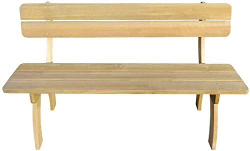 Ausla Panchina da giardino a 2 posti 150 x 60 x 86 cm Panca con schienale per esterno panca da terrazzo